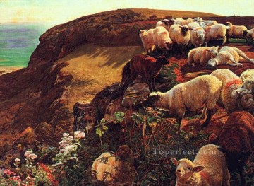 William Holman Hunt Painting - En las costas inglesas el británico William Holman Hunt